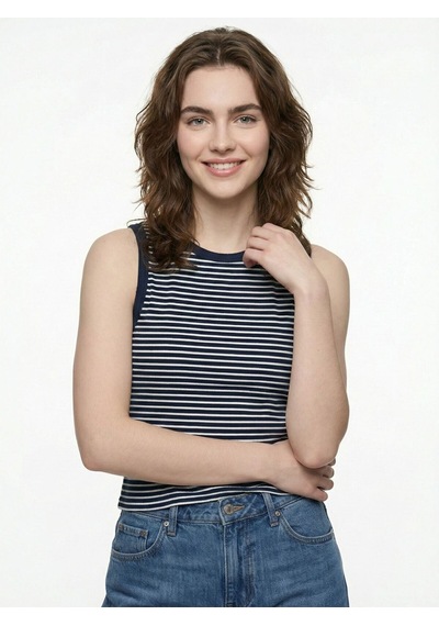 Crop Kadın Top Lacivert