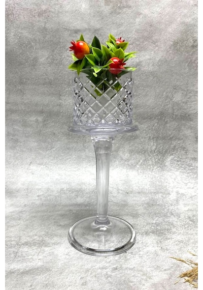 El Yapımı Gözde Kafes Model Ayaklı Sunumluk 10x30 Cm