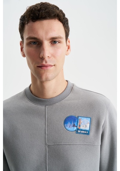 AR-MA Arma Şık Erkek Regular Fit 3 İplik Şardonlu Bisiklet Yaka Sweatshirt 001