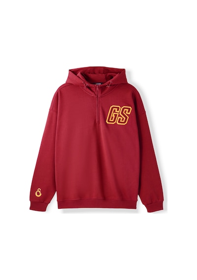 Gsstore Galatasaray Erkek Yarım Zip Hoodie E252107 Bordo