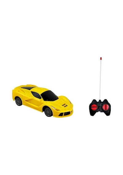 1:24 Ölçek Full Fonksiyon Uzaktan Kumandalı Gerçekçi Spor Yarış Arabası 20 Cm Sarı