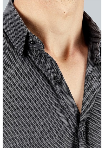 Tudors Modern Slim Fit Pamuklu Kolay Ütü Armürlü Erkek Gri Gömlek-12761-gri Gri Tudors Modern Slim Fit Pamuklu Kolay Ütü Armürlü Erkek Gri Gömlek-12761-gri Gri
