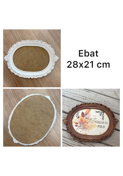 Ham Ahşap Polyester Tepsi 2 28x21