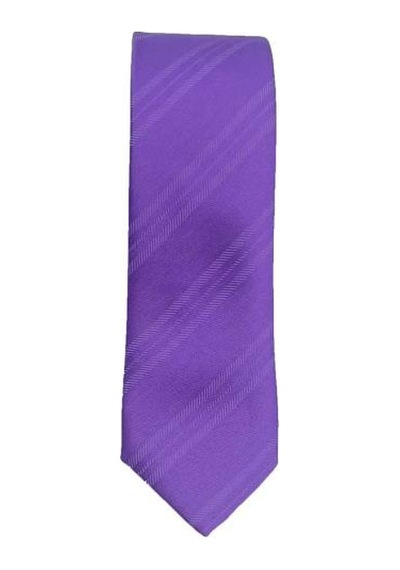 Brianze 5 Cm Açık Mor Çizgili Slim Kravat