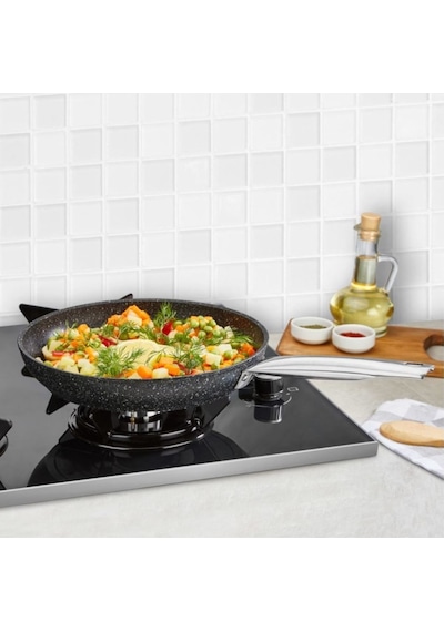 Falez Black Line 24 Cm Granit Tava Bln3013
