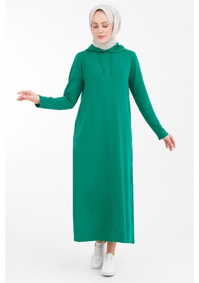 Armine Trend Triko Elbise 22KD902 Netfi Yeşil
