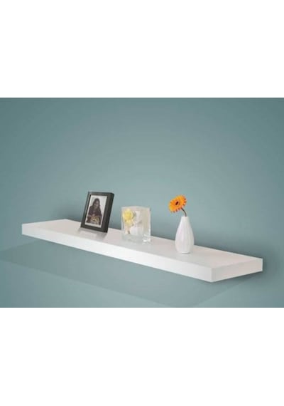 Rafkestir 140 X 15 Gizli Bağlantılı Duvar Rafı ( Mat Beyaz )