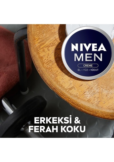 Nıvea Men Erkek Bakım Kremi 75 Ml, El, Yüz Ve Vücut Nemlendirici Krem, Hızlı Emilir, Yapışkan His Bırakmaz, E V