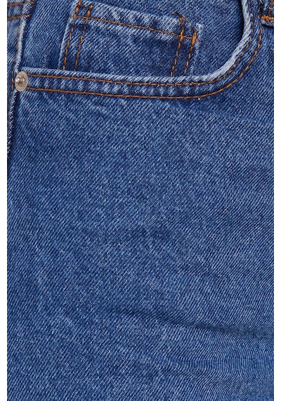 Tudors Kadın Regular Fit Klasik Kesim Pamuklu Mavi Jean Kot Şort-39917 Mavi