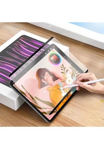 Samsung Galaxy Tab S9 Fe Plus 12.4 Inç Uyumlu Ekran Koruyucu Magnetic Mıknatıslı Kağıt Hissiyatlı