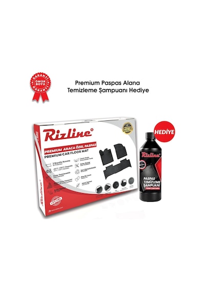 Rizline Premium Togg T10x 2023 Sonrası İle Uyumlu 3d Havuzlu Paspas  Şampuan  Açık Bej