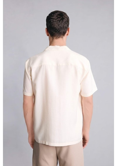 Defacto Regular Fıt Polo Yaka Tencel Kısa Kollu Gömlek G8083ax26smbg734 Bej-bg734