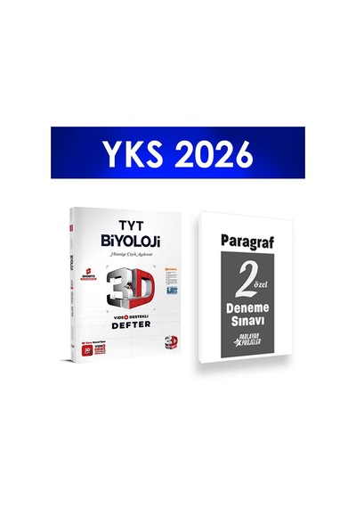 2026 Tyt Biyoloji Video Ders Defteri 3d Yayınları Paragraf Deneme Hediye