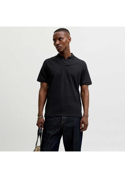 Jack & Jones Jack&jones Austin Erkek Siyah Polo Yaka Tişört