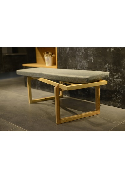 Diva Ahşap Masif Bench-Puf