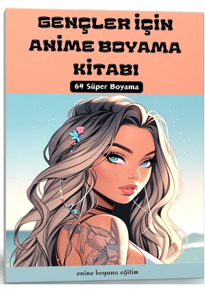Gençler İçin Anime Boyama Kitabı 64 Tam Sayfa Boyama