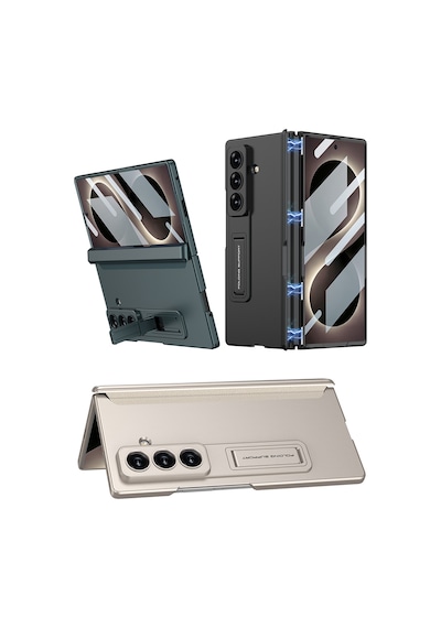 Maks Technology Galaxy Z Fold 8 Ultra Kılıf Magsafe Uyumlu M-magnet Standlı 360 Koruma Sert Pc Maks Kapak Siyah