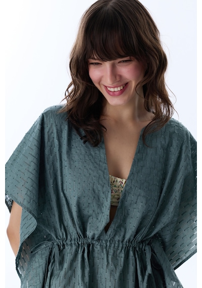 Penti Koyu Yeşil Neri Kaftan K.yesıl