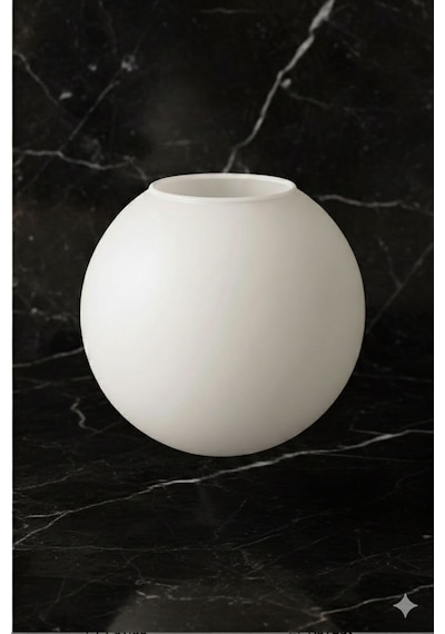 Livora Lighting Beyaz Rengi 15 Cm Glop Fanus Avize Camı Beyaz Beyaz
