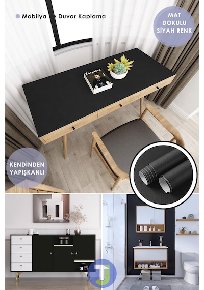 Technojet Kendinden Yapışkanlı Mat Renkli Mutfak Banyo Tezgah Duvar Dolap Ve Masa Kaplama 60cmx300cm 001