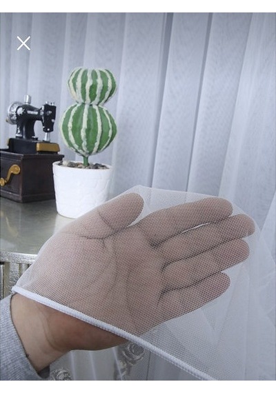 Grek Üst Kalite 1e3 Kat Sık Pile Kırık Beyaz Tül Perde