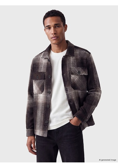 Lcw Vision Kahverengi Regular Fit Ekose Erkek Gömlek Ceket