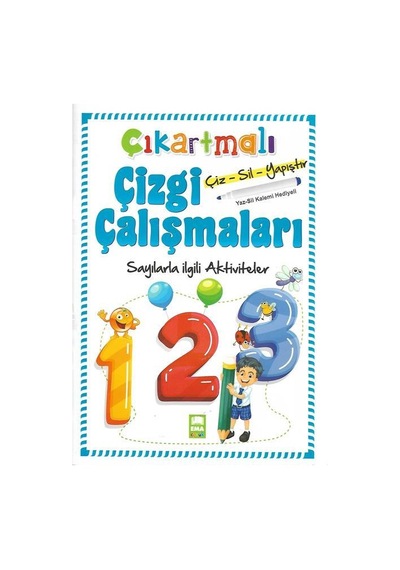 Çizgi Çalışmaları Sayılar Çıkartmalı / Ema Yayınları