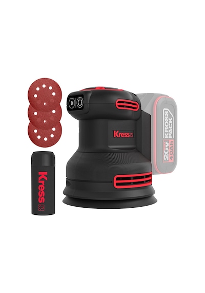 Kress KUD20.9 20V 125 MM Kömürsüz Profesyonel Eksantrik Solo Zımpara