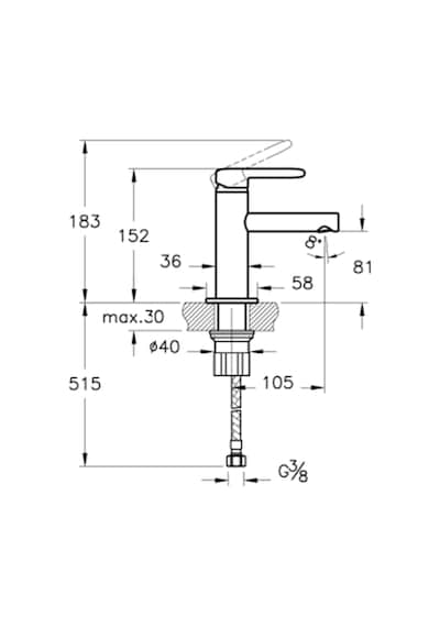 VitrA Sento A42666 Çocuk Lavabo Bataryası Krom Sarı