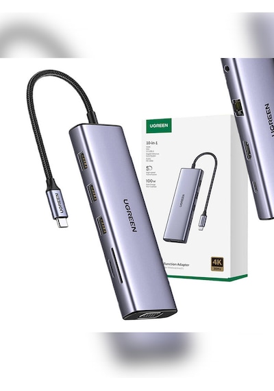 Ugreen 15375 8 Port 8 İn 1 USB 3.0 100 W PD Çoklayıcı Hub