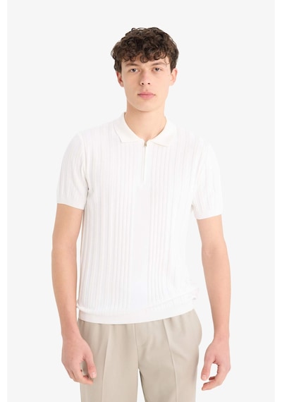 DeFacto Standart Fit Polo Yaka Yarım Fermuarlı Kısa Kollu Triko Tişört E3243AX25SPWT32 DeFacto Standart Fit Polo Yaka Yarım Fermuarlı Kısa Kollu Triko Tişört E3243AX25SPWT32