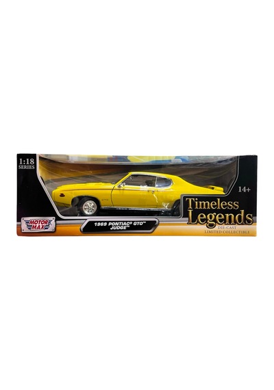 1:18 1969 Pontiac Gto Judge Sarı Diecast Klasik Model Araba Çok Renkli