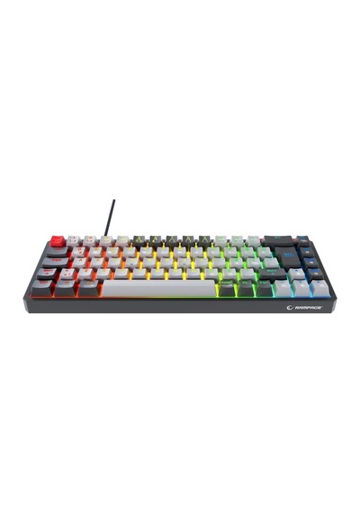 Rampage Yoru Mini Red Swich Q Mekanik Gaming Oyuncu Klavye Gri/siyah