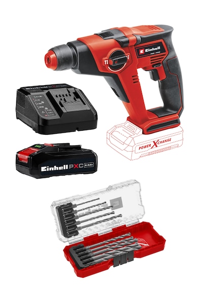 Einhell TE-HD 18/12 Li, Akülü Pnömatik Matkap Seti ( 2,5 Ah Akü ve Şarj Cihazı , 10 Parça Uç Seti Dahildir )