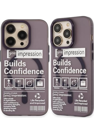 Newface Apple İphone 14 Pro Kılıf Apollo Magneticsafe Desenli Kapak - Apollo Mor - 6