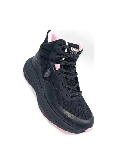 U.s. Polo Assn. Gerrard Hi Wmn 4pr Kadın Siyah-pembe Waterproof Bot Siyah