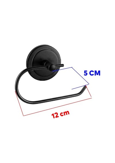 Yapışkanlı Açık Tuvalet Kağıtlığı Wc Kağıtlık Tutucu Siyah Ks-001 Çok Renkli
