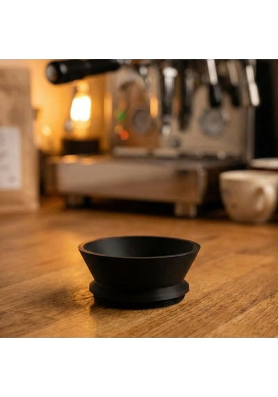 51mm Portafiltre Dozaj Halkası, Dozaj Hunisi, Kahve Dökme Önleyici Huni, Espresso Hazırlık Hunisi 2 Siyah