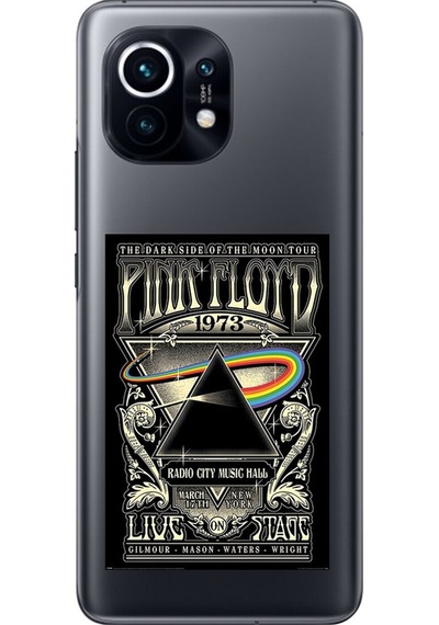 Xiaomi Mi 11 Uyumlu Şeffaf Kılıf Pink Floyd Tasarımlı