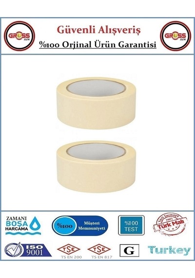 Kağıt Bant - Maskeleme Bandı - En:48mm - Boy:20-30 Metre - 2 Adet