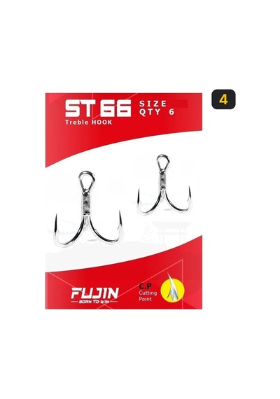 Fujin St66 Üçlü Maket Balık İğnesi Nickel 4