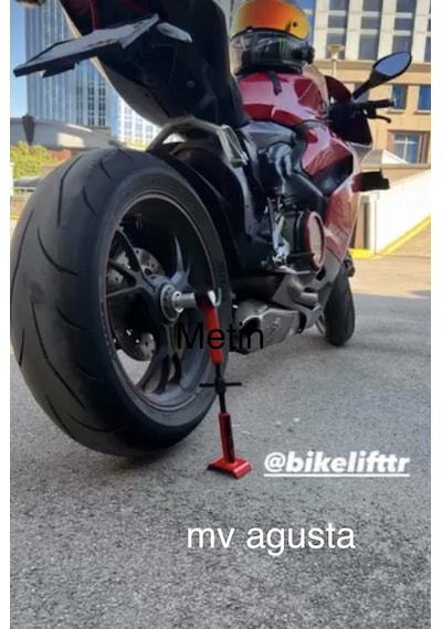 Tek Maşalı Motosikletler İçin Motosiklet Krikosu 28-42 Mm Kırmızı