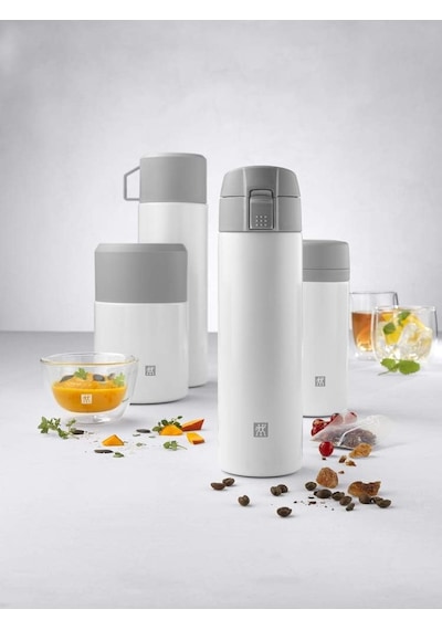 Zwilling Thermo Çay Demlikli Matara, Paslanmaz Çelik, Siyah, 420 Çok Renkli