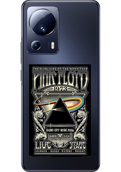 Xiaomi Mi 13 Lite Uyumlu Şeffaf Kılıf Pink Floyd Tasarımlı