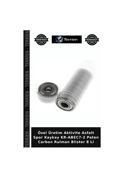 Delux Serisi Kaykay Kr-abec7-2 Paten Carbon Rulman Blister 8 Li Aksesuar Ekipman Set Çok Renkli