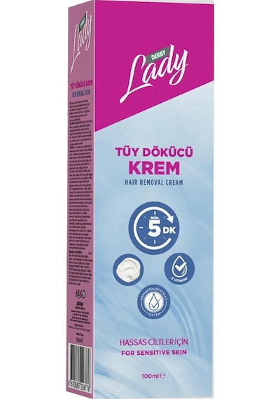 Derby Lady Tüy Dökücü Krem Hassas Ciltler İçin 100 Ml X 2 Adet