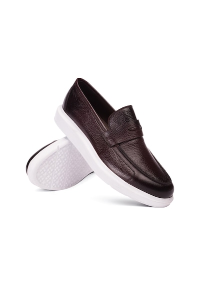 Deery Hakiki Deri Bordo Erkek Loafer Bordo (539861624) Bordo