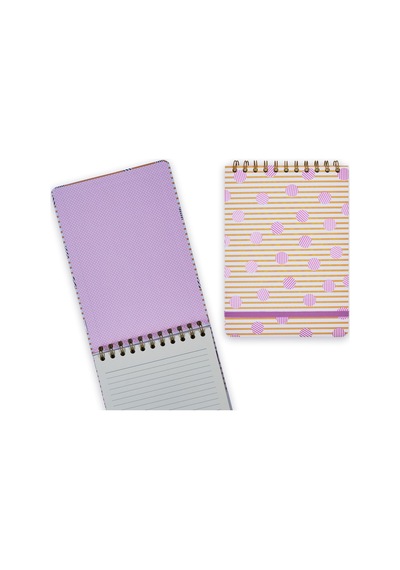A5 Spiralli Dotty - Polka Stripe Çok Renkli