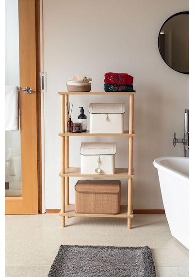 Concept 3 Raflı Organizer Balkon Banyo Kitaplık Mutfak Dolabı Ofis Düzenleyici Ahşap Nature