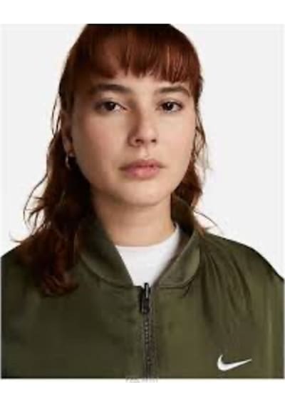 Nike Womens Sportswear Reversible Varsity Çift Taraflı Bomber Jacket Dv7876-222 Yeşil